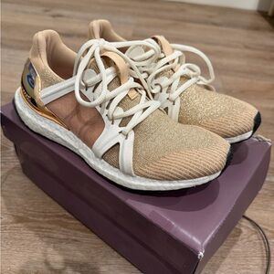 NEW w/Box Adidas by Stella McCartney Tan and White Sneakers, Size 6